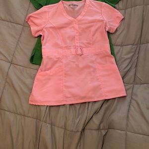 Pink scrub top